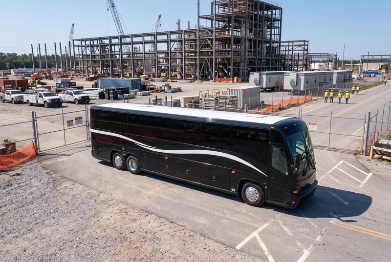 Construction Site Shuttle Bus Rentals in Babylon, NY